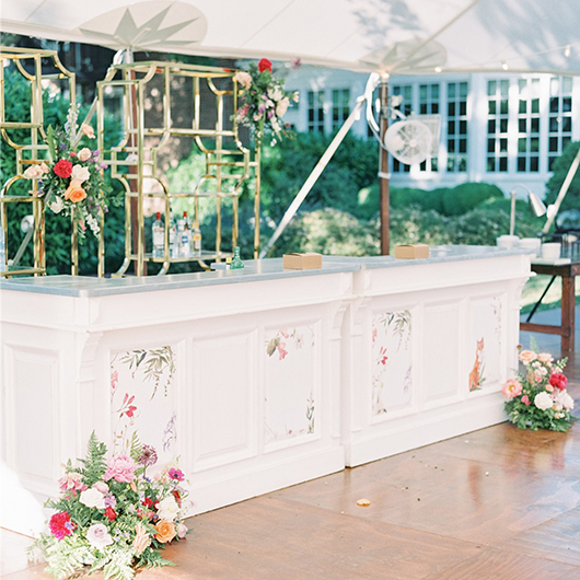 Antique White Bistro Bar