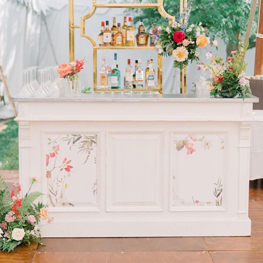 Antique White Bistro Bar