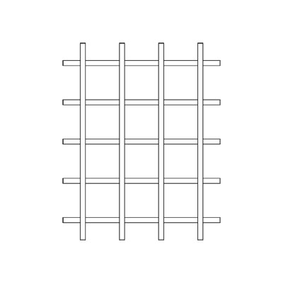 Grid Bar Back - White