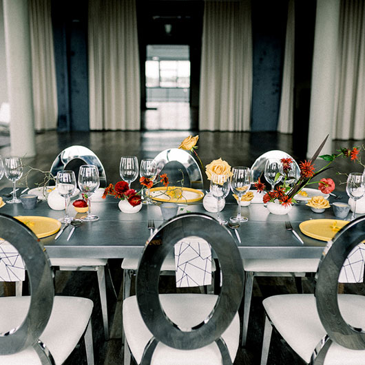 Silver Dorsia Chair - Off-White Seat Silver Dorsia Chair - Off-White Seat