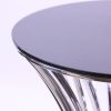 Black Top Dorsia Cocktail Table - Silver - 42"H