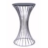 Black Top Dorsia Cocktail Table - Silver - 42"H