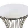 Black Top Dorsia Cocktail Table - Silver - 42"H