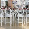 White Louis Bar Stool