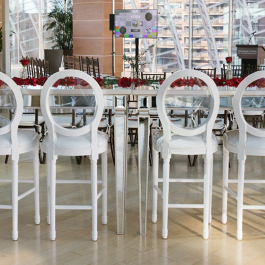 White Louis Bar Stool