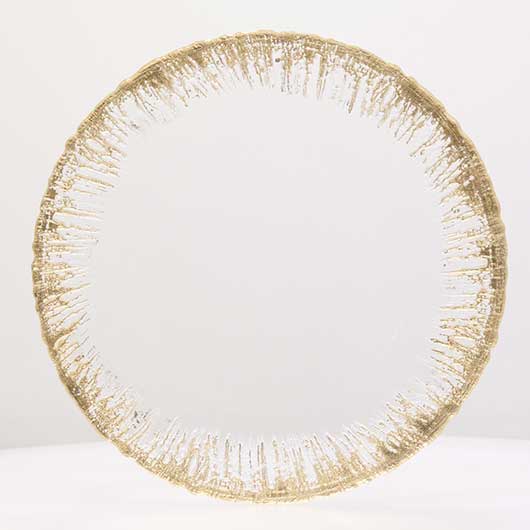 Gold dripping plate - Charger Plate