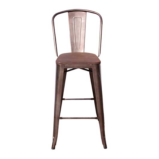brown tolix bar stool - VF
