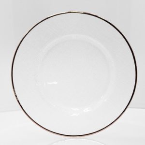 Crosshatch Silver Charger