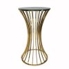 Black Top Dorsia Cocktail Table - Gold - 42"H