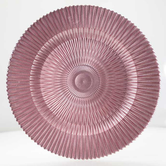 pink glass plate - Charger Plate