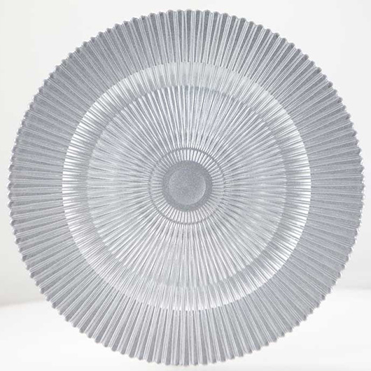 glass silverstarburst plate - Charger Plate