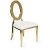 Gold Dorsia Chair - Off-White Seat Gold Dorsia Chair - Off-White Seat