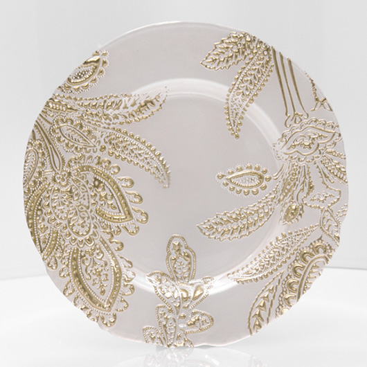 Charger Plate with Henna Pattern