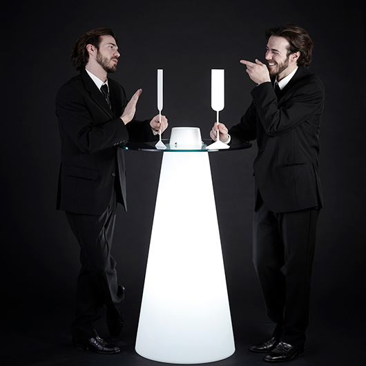 Martini High Cocktail Table - White