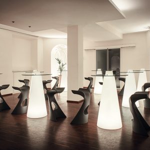 Martini High Cocktail Table - White