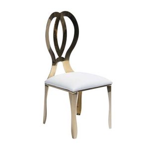 Gold Monarch Chairs - White Cushion