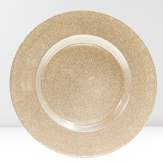 decorative gold glitter charger - Vision Furniture