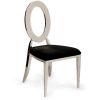 Silver Dorsia Chair - Black Velvet Seat Silver Dorsia Chair - Black Velvet Seat