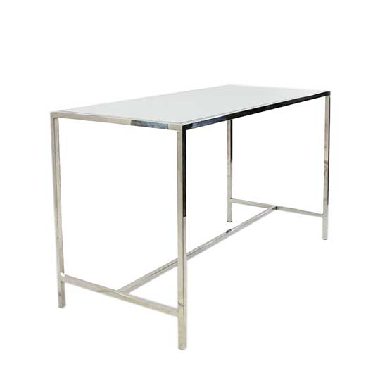 Silver Community Table with metal frame - VF
