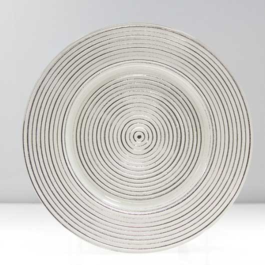 silver glass charger plate - VF