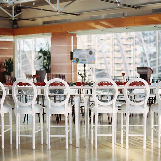 White Louis Bar Stool