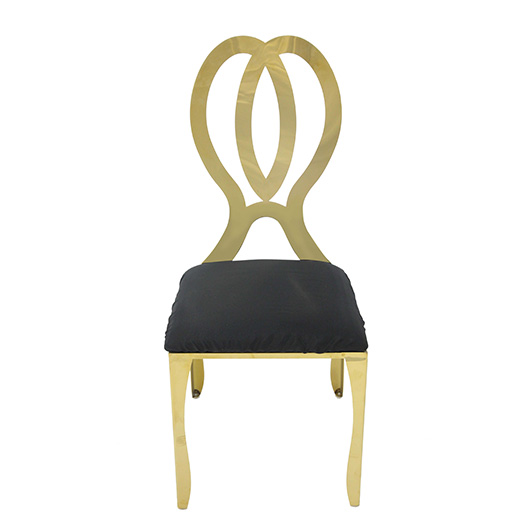 Gold Monarch Chair - Black Cushion Gold Monarch Chair - Black Cushion
