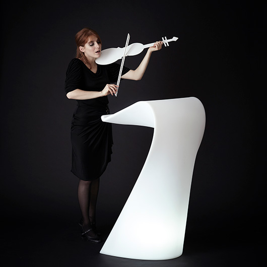 White Luminary Led Lectern