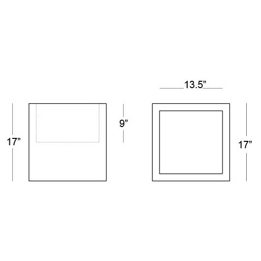 Display Cube Side Table + Clear Glass Top