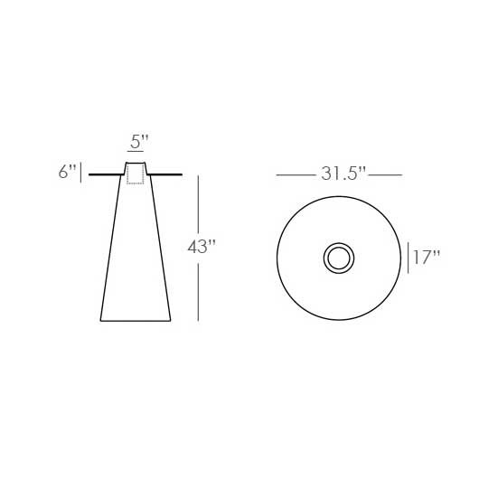 Martini High Cocktail Table - Black