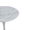 Tulip Table - White Marble Top | White - 30"H