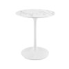 Tulip Table - White Marble Top | White - 30"H
