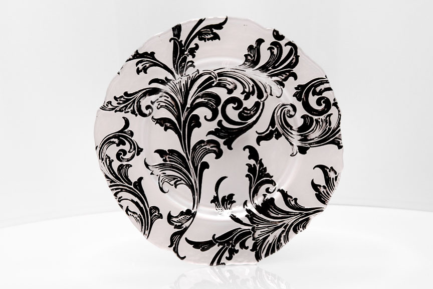 Black Charger Venetian Plate