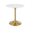 Tulip Table - Marble Top | Brass - 30"H