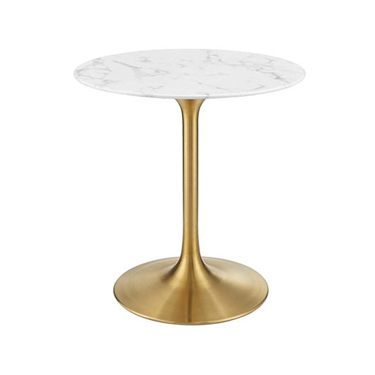 Tulip Table - Marble Top | Brass - 30"H