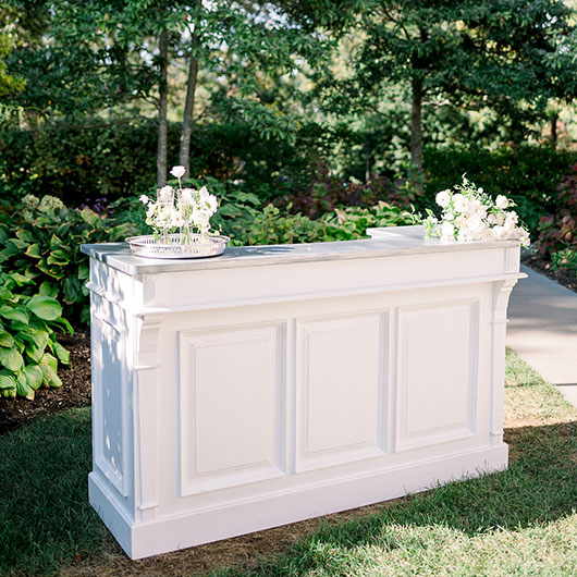 Antique White Bistro Bar