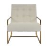 Maurice Armchair - White Leatherette (2) Maurice Armchair - White Leatherette (2)