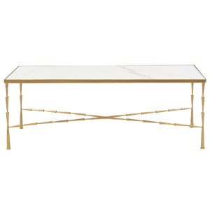 Delancey Marble Coffee Table - Brass