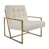 Maurice Armchair - White Leatherette (2) Maurice Armchair - White Leatherette (2)