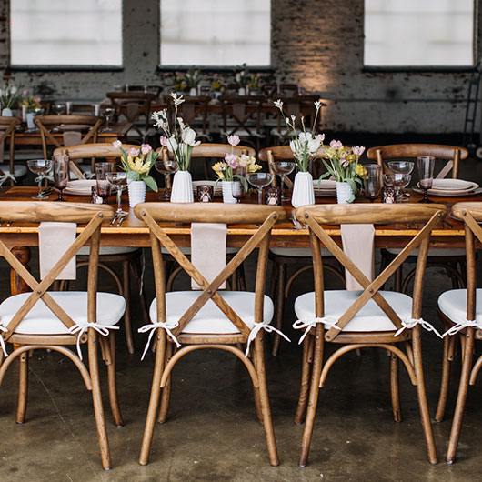 Walnut Cross Back Chair