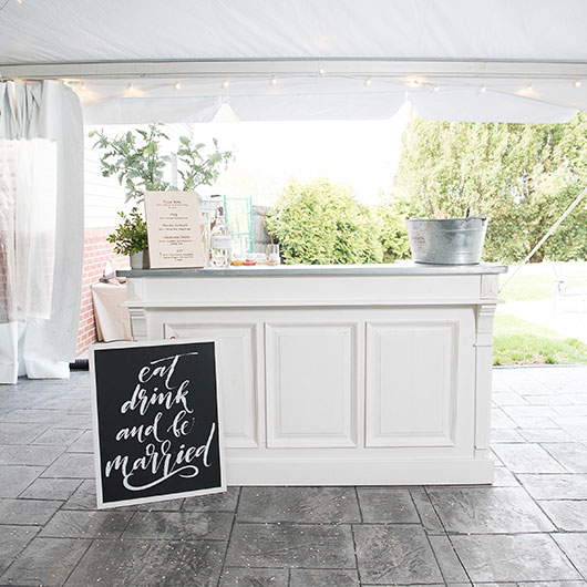 Antique White Bistro Bar