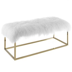 Sheepskin Bench