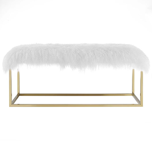Sheepskin Bench Sheepskin Bench
