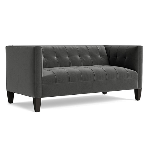 Draper Loveseat - Black 68"