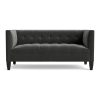 Draper Loveseat - Black 68"