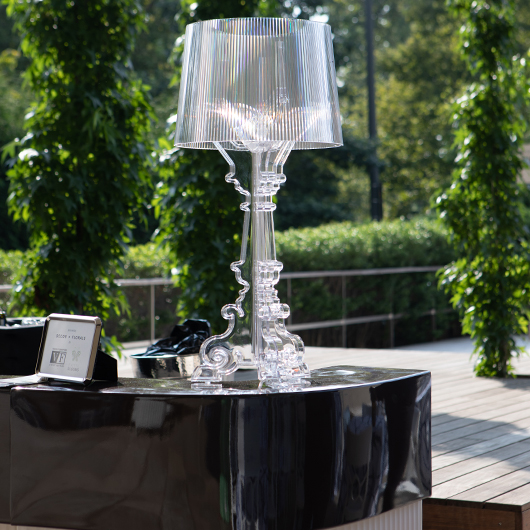 Baroque Table Lamp - Clear 31"