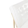 Milan Chair - White Patent Leather | Gold