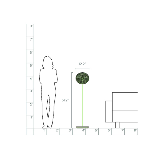 Radiant Floor Lamp - 51" Radiant Floor Lamp - 51"