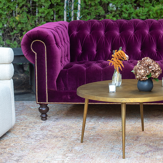 Amethyst Velvet Chesterfield