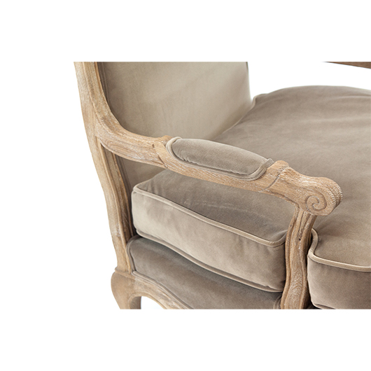 Belleville Bergere Chair - Rich Taupe