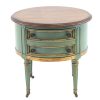 Vintage French Drum End Table (1)